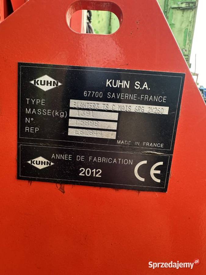 Siewnik do kukurydzy Kuhn Planter 3 TS 2012 Kuhn Siewniki i sadzarki mazowieckie Łyse