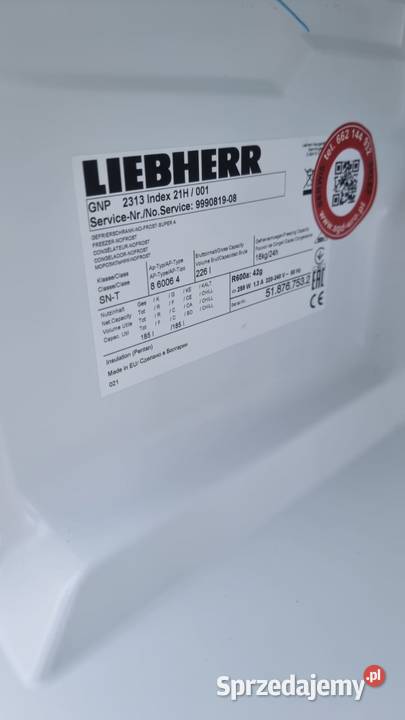 Zamrażarka Liebherr GNP 2313 wys1447 NoFrost Lodówki i zamrażarki pomorskie