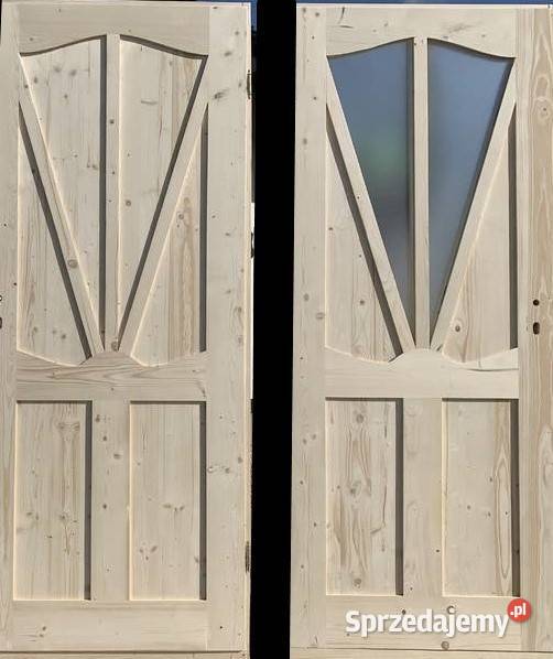 prawdziwe drzwi sosnowe drewniane Warszawa sprzedam