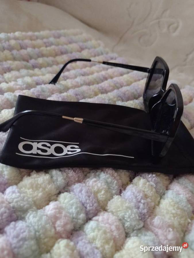 ASOSDuże czarne okulary przeciwsłoneczne w etui Filtr UV-400 kat. 3 Okulary małopolskie Kraków