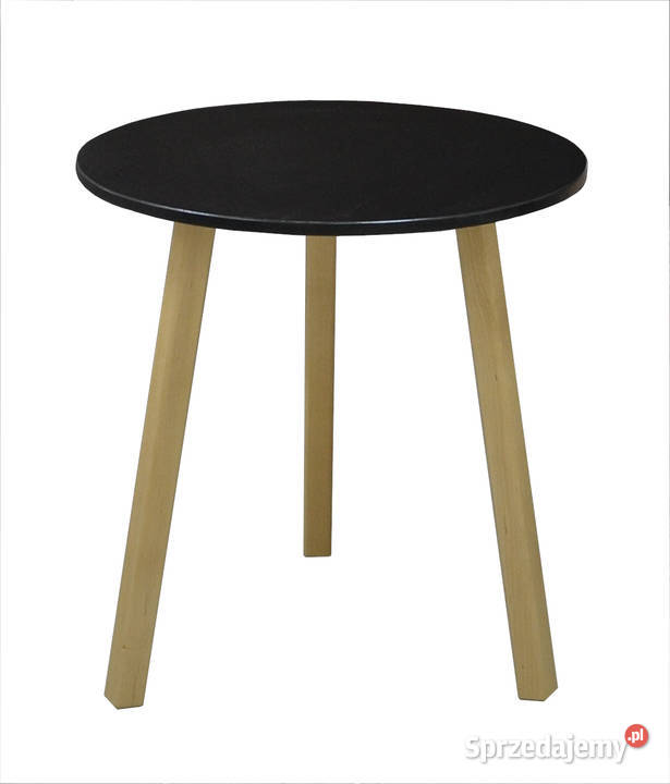 STÓŁ OKRĄGŁY FI 70 CZARNY STOLIK ŁAWA RÓŻNE 70cm Tołkiny