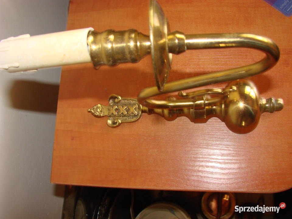 stary mosiężny kinkiet Pruszcz Gdański sprzedam