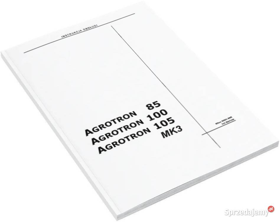 Instrukcja obsługi Agrotron 85 100 105 MK MK3