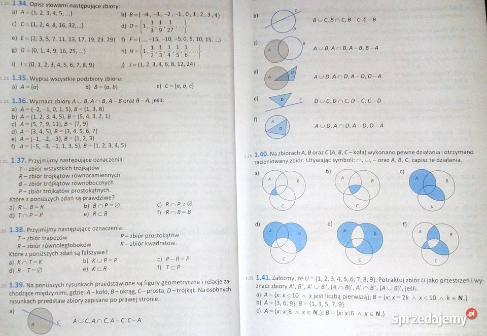Matematyka kl 1 Zb zadań M Kurczab E Kurczab Rok wydania 2015