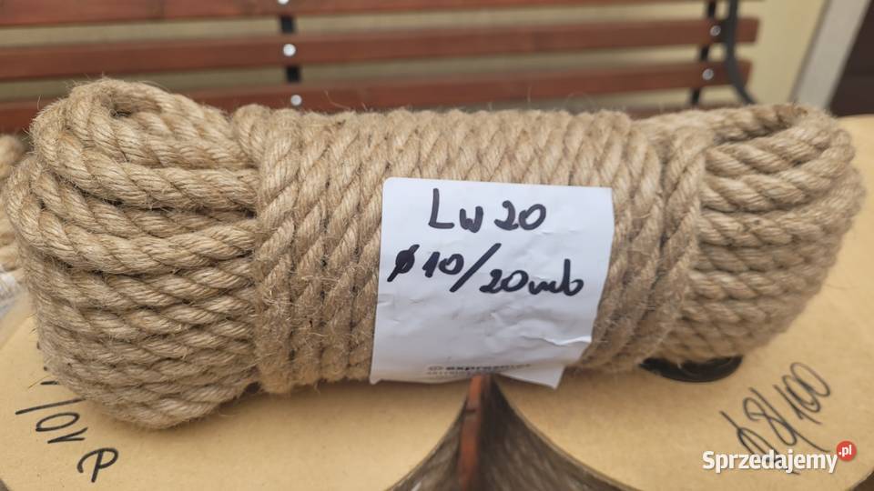 Linka jutowa sznurek fi10mm 20mb lina konopna Warszawa