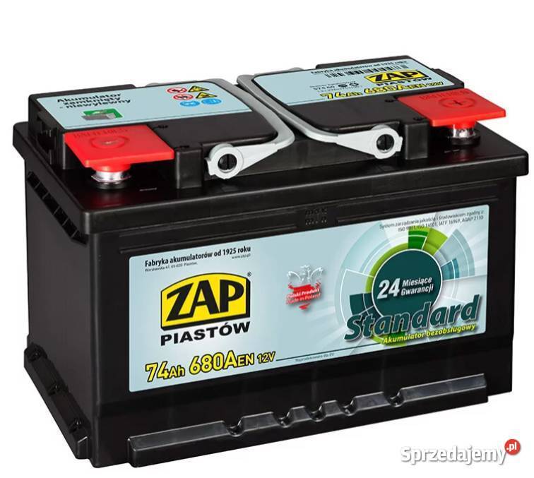 Akumulator ZAP Standard 74Ah 680A PRAWY PLUS Białobrzegi sprzedam