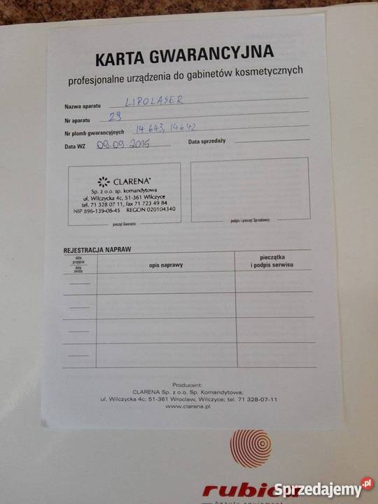 lipolaser clarena dolnośląskie Dzierżoniów