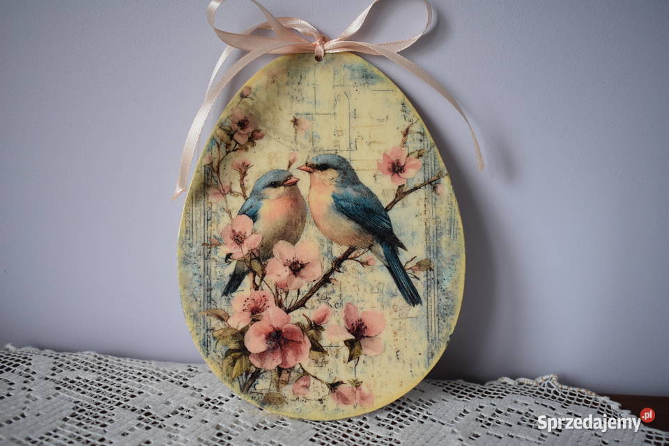 Jajko pisanka decoupage zawieszka dekoracja