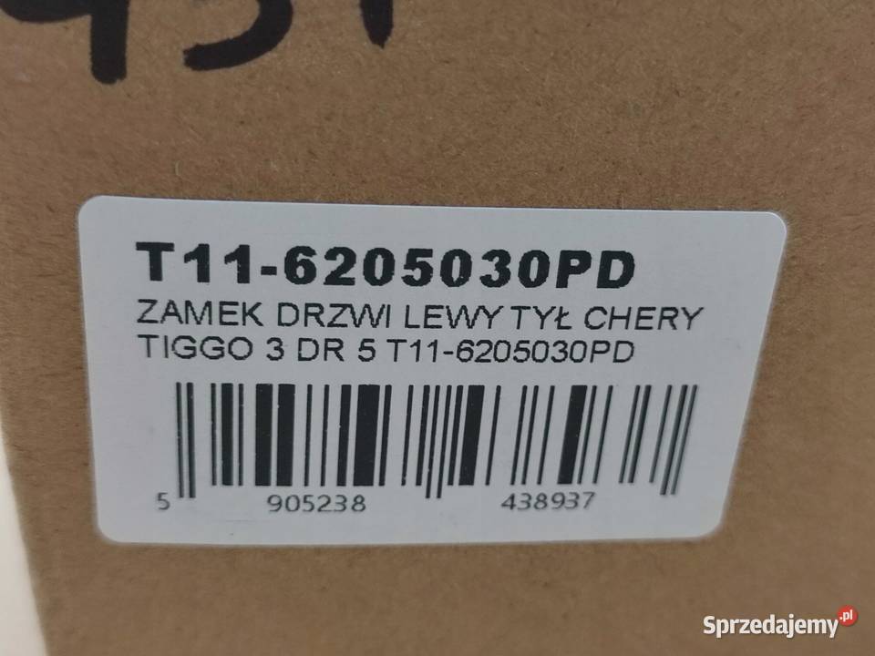 ZAMEK DRZWI LEWY TYŁ CHERY TIGGO 3 2017 DR 5 osobowe lubelskie