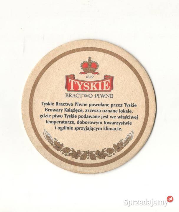 Tyskie podstawka do piwa 25 śląskie Gliwice