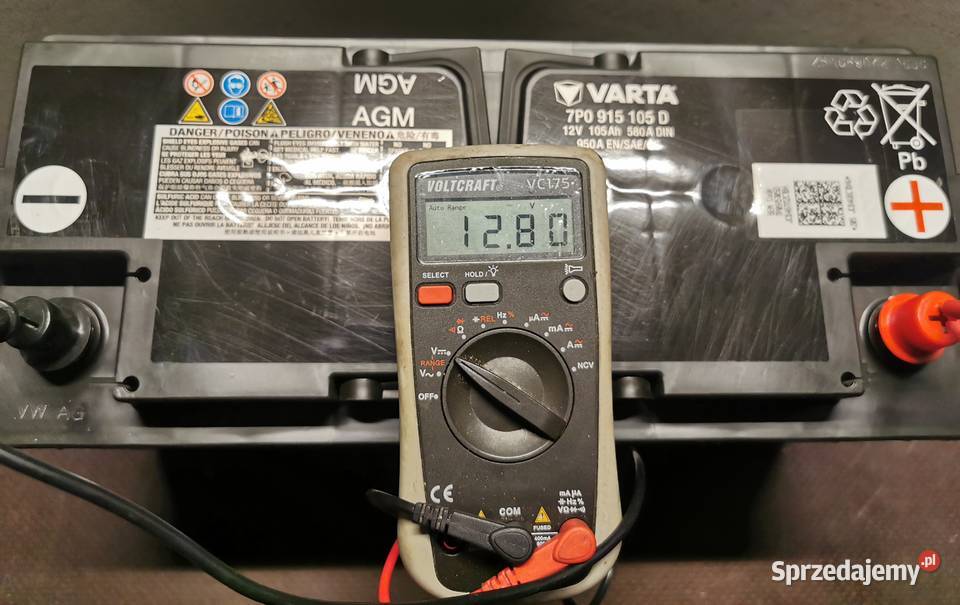 Akumulator AGM Audi OE 7P0915105D 105Ah 950A Rok produkcji 2018 Układ elektryczny sprzedam