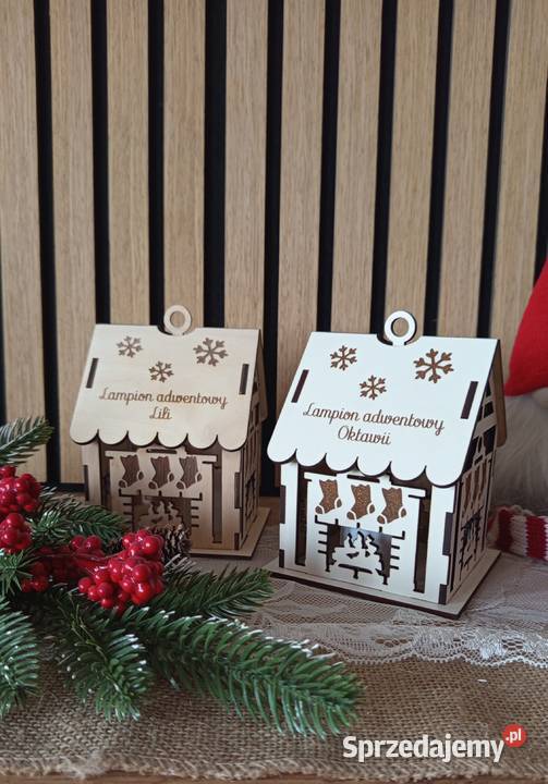 Lampion adwentowy z imieniem kominek Dom i Ogród Bełchatów