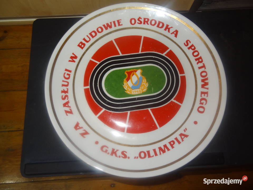 Porcelana Chodzież talerz Olimpia Poznań 1948