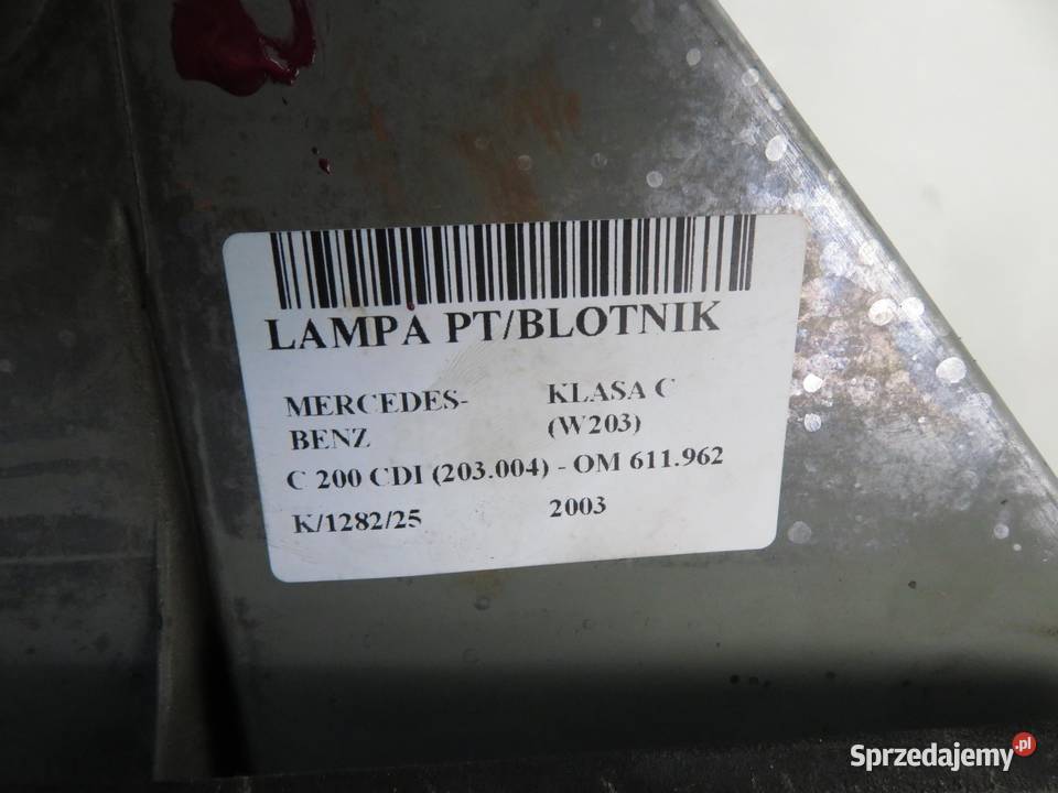 LAMPA PRAWA TYLNA MERCEDES W203