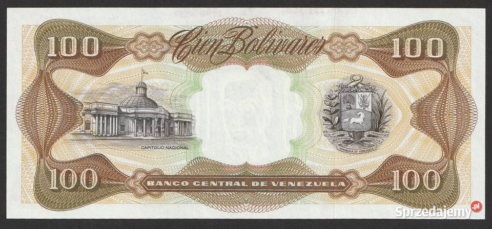 WENEZUELA 100 BOLIVARES 1998 BOLIVAR STAN łódzkie