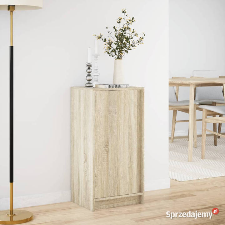 Szafka z LED dąb sonoma 425x34x85 materiał Warszawa