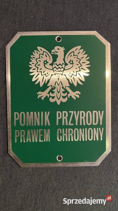 Tabliczka lata 70 te Pomnik przyrody Łowicz sprzedam