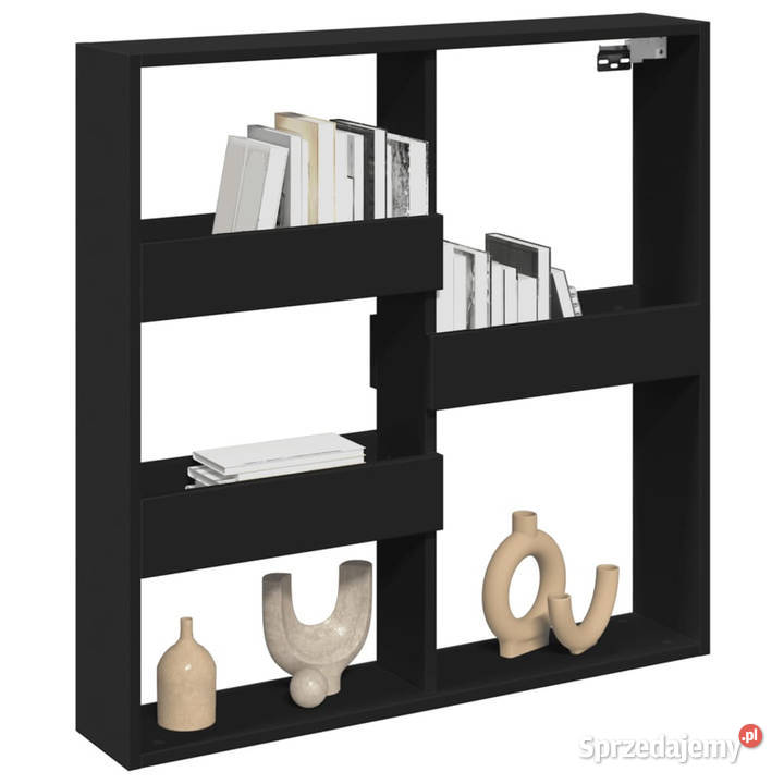 Szafka ścienna czarna 80x15x80 materiał Półki Warszawa