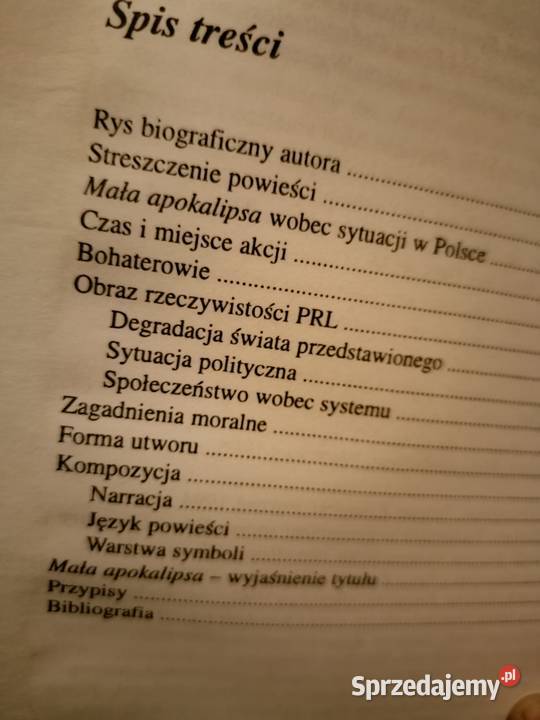 Mała Apokalipsa analizy lektury szkolne Warszawa