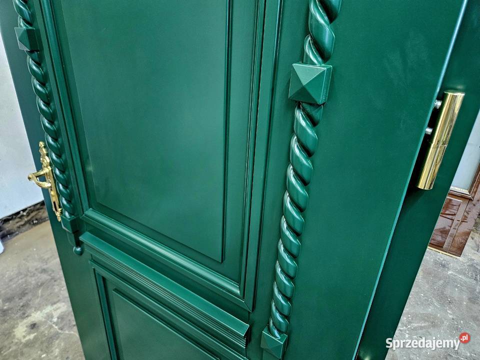 Drzwi DŁUGOSZ zewnętrzne RAL6005 zieleń mchu Oleśnica
