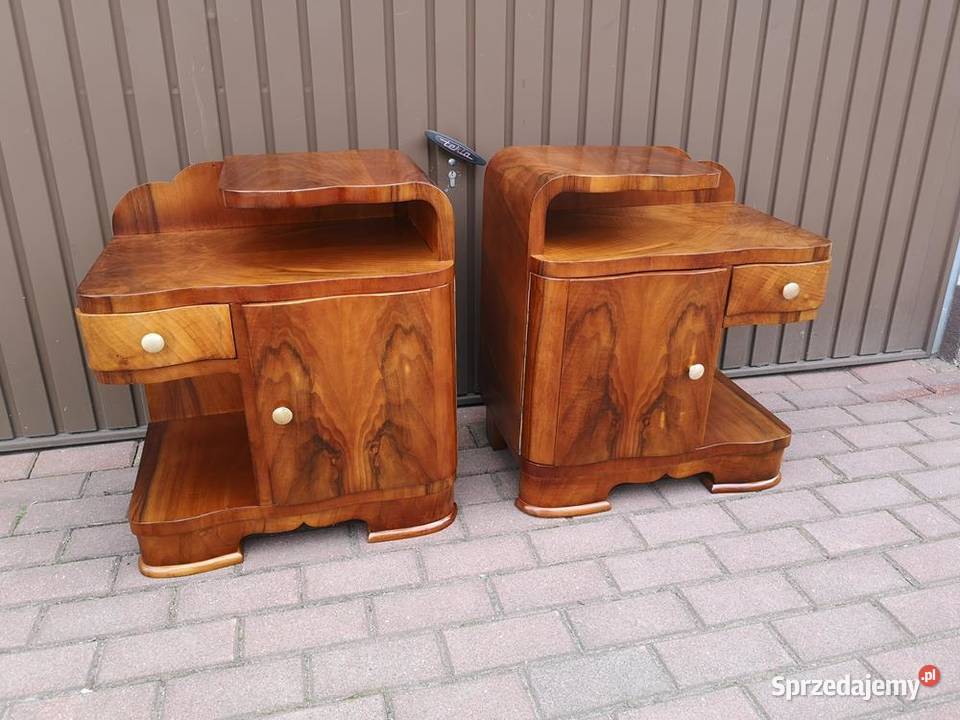 Stoliki Szafki Nocne Art Deco Orzech Stare Antyk sprzedam