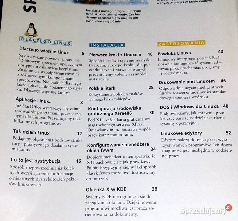 Linux Działanie i zastosowanie 519 1998 miękka Pozostałe Chełm