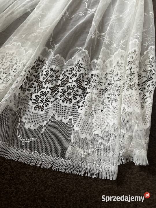 Firanki woal z haftami komplet Zabrze