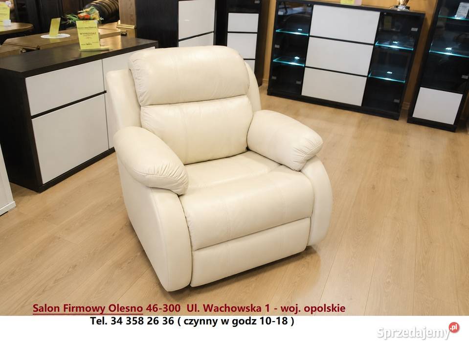 60 Outlet Nowy Fotel REGLAINER Skóra naturalna opolskie Olesno