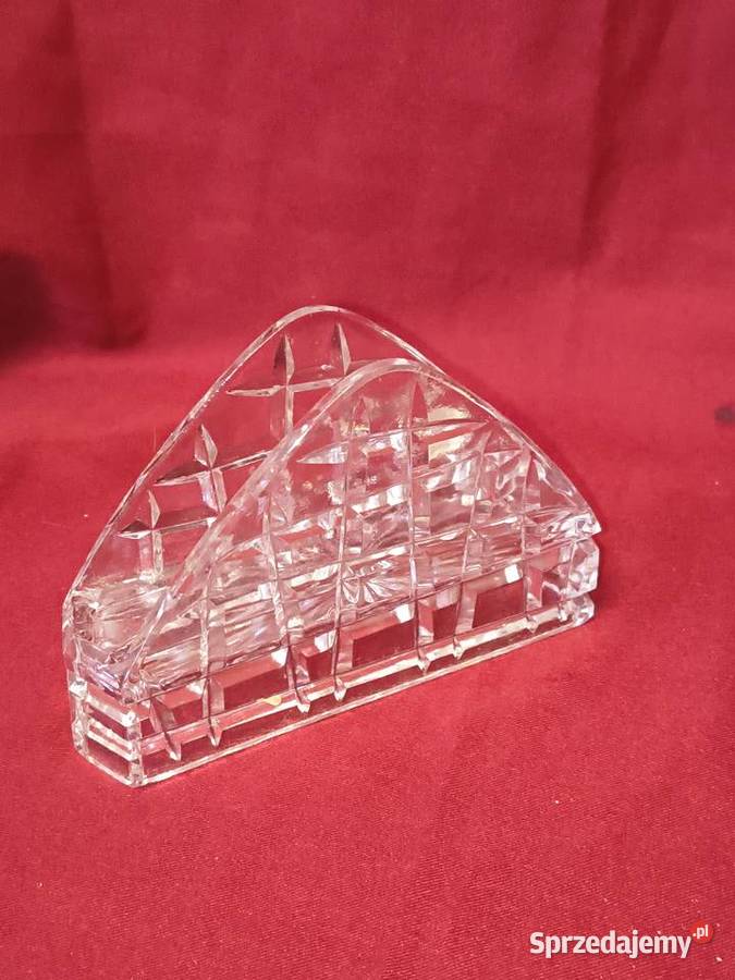 Serwetnik kryształowy Echt Bleikristall vintage Porcelana i szkło Chorzew