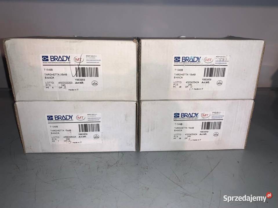 Brady Targhetta 15x49 non adhesive x4 pack x 240 Pozostałe Warszawa