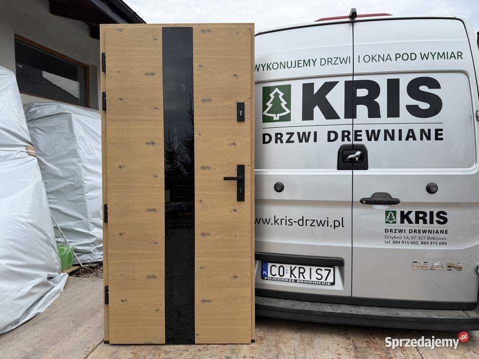 Drzwi zewnętrzne drewniane RĘKI dębowe Dostawa o kujawsko-pomorskie