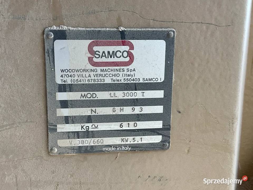 SAMCO LL 3000 T szlifierka długotaśmowa taśmowa wielkopolskie