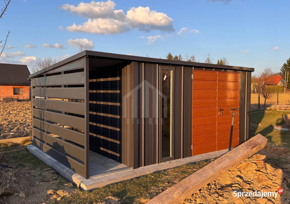 Schowek Domek ogrodowy 5x4 m wiata 1 m brama Bydgoszcz
