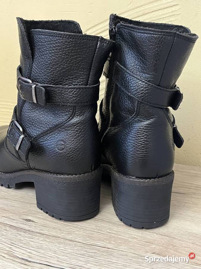 Tamaris Worker skórzane botki damskie Tamaris Jastrzębie-Zdrój