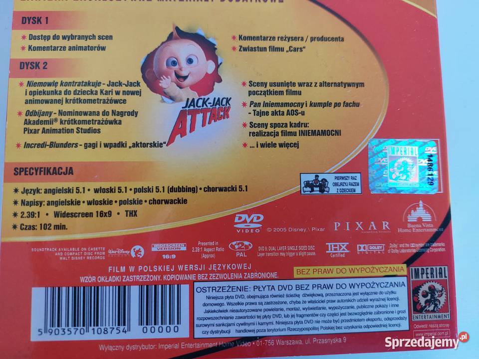 INIEMAMOCNI wydanie specjalne 2 DVD Disney Poznań