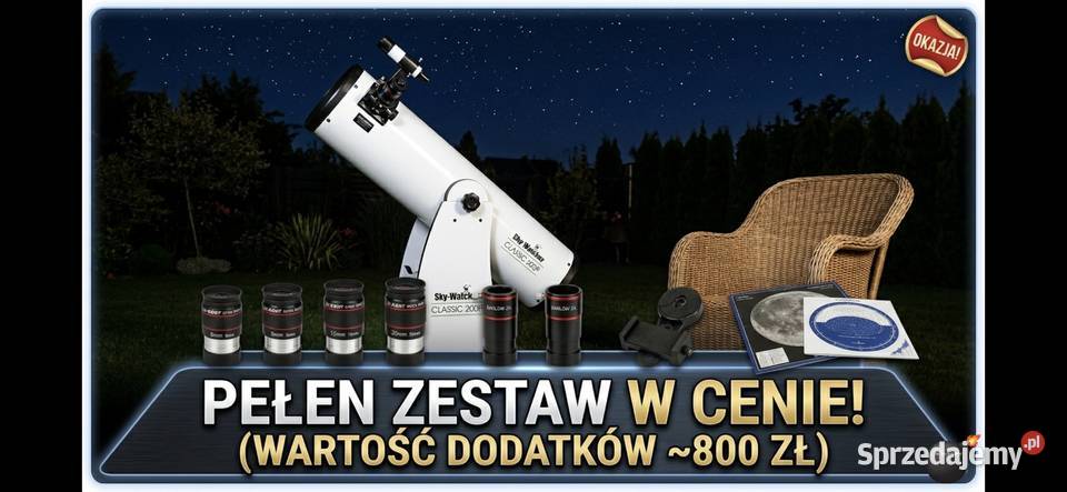 Teleskop SkyWatcher Dobson 8 Synta 8 MEGA ZESTAW pomorskie Mrzezino