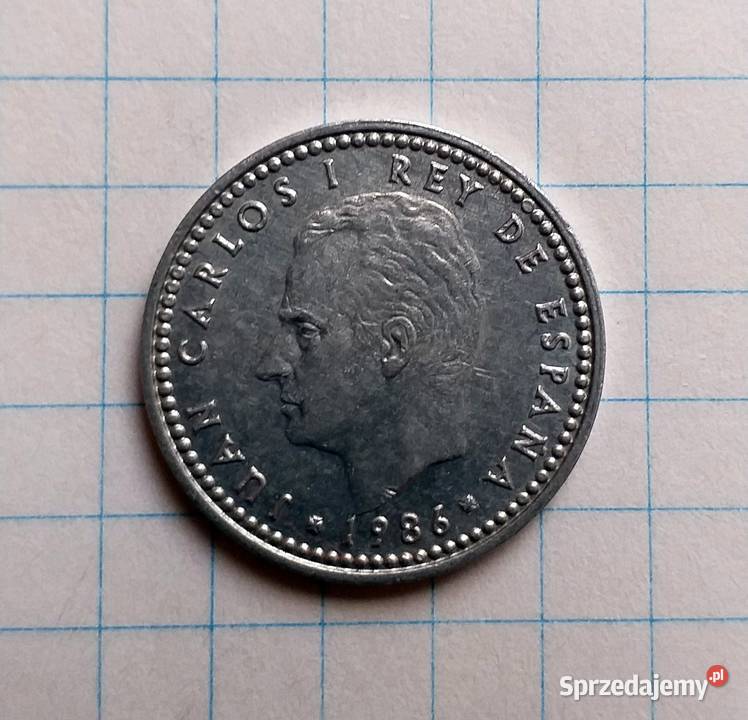1 PESETA 1986 HISZPANIA Numizmatyka lubelskie Piszczac sprzedam