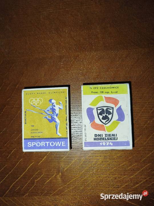 Kolekcjonerskie duże pudełka zapałek z PRL z Opole