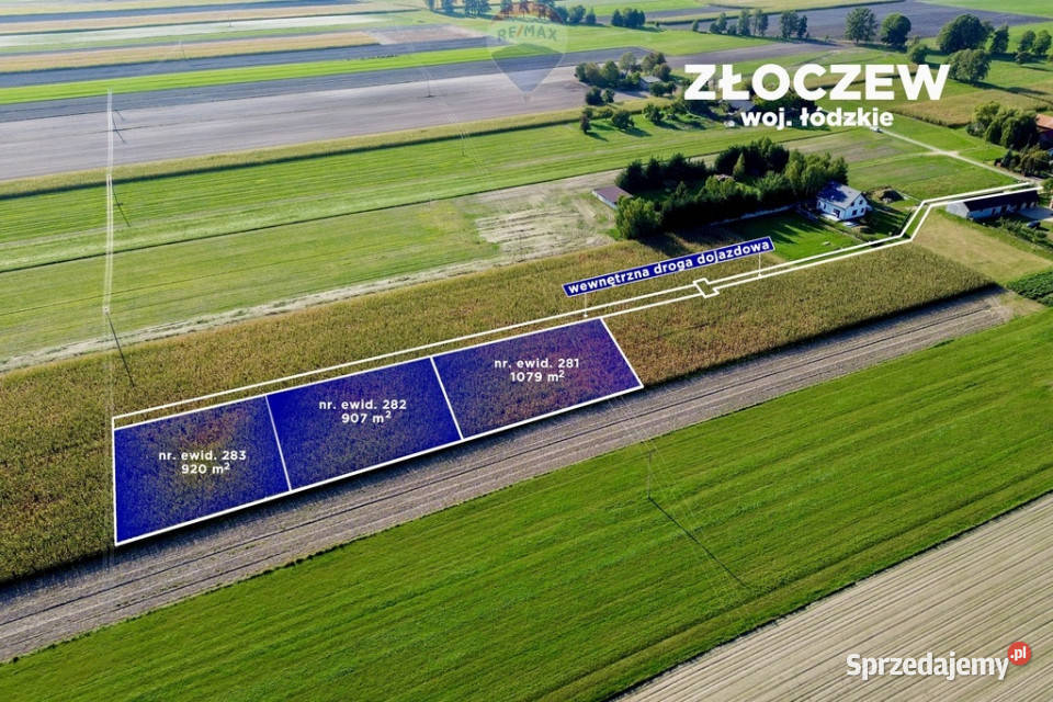 Kompleks trzech działek budowlanych Złoczew