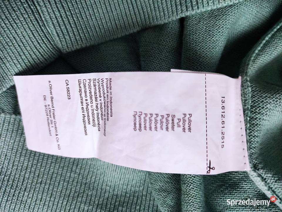 Sweter serek sOliver zielony Głuchołazy