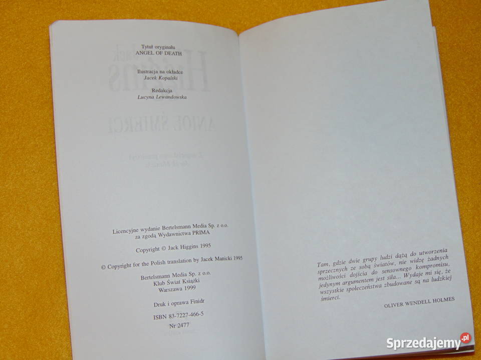 Anioł śmierci Jack Higgins Lublin