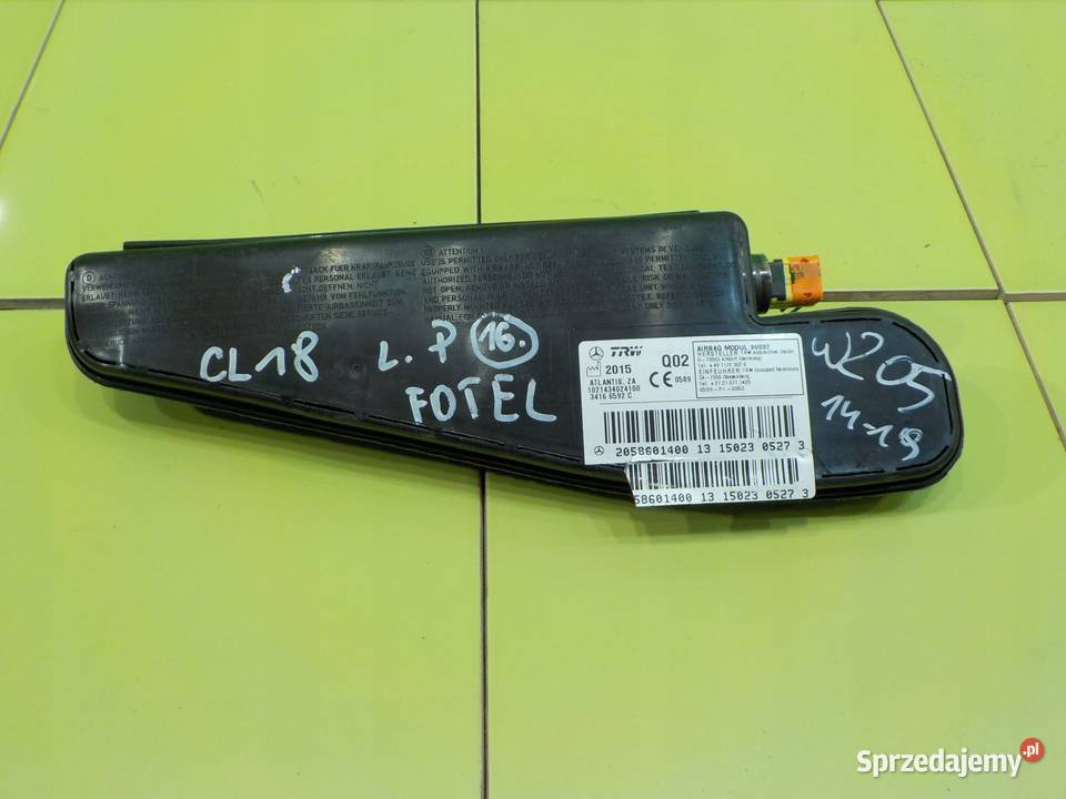 MERCEDES C W205 15r SEDAN 4D AIRBAG poduszka