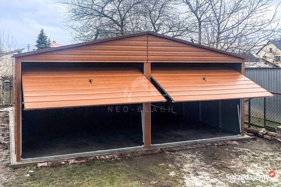 Garaż Blaszany 6x6m 2x Brama Uchylna Drzwi małopolskie Wieliczka