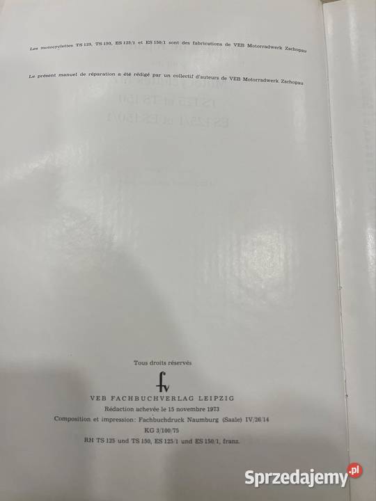 Książka naprawcza mz ts i es 125150 export igła Pozostałe podkarpackie Kolbuszowa Górna sprzedam
