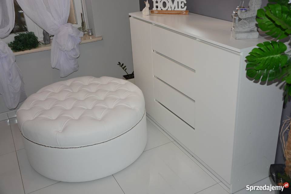 Okrągła piękna pikowana PUFA 100