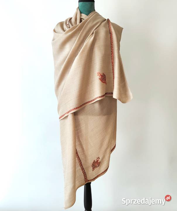 Szal orientalny indyjski haftowany haft paisley Pozostałe Szczecin sprzedam