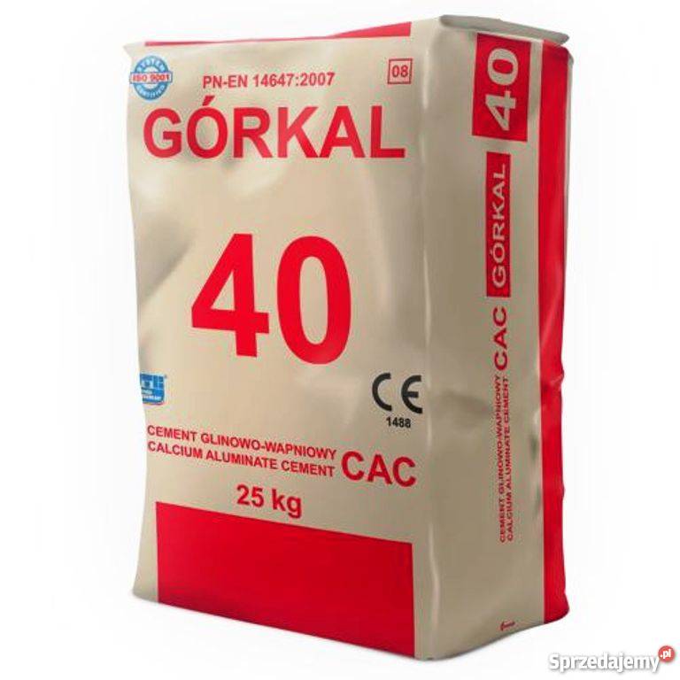 Cement OGNIOODPORNY GLINOWOWAPIENNY GÓRKAL 70F śląskie Bielsko-Biała