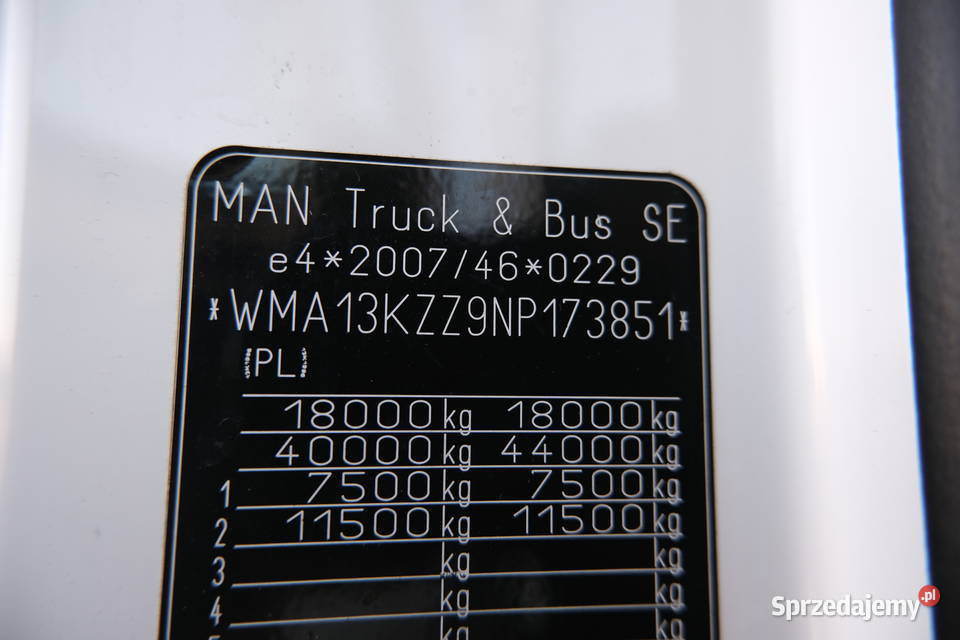 MANMAN TRUCK TGX 2021 1241900 ccm 471 Warszawa
