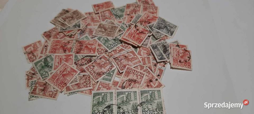 znaczki Budownictwo i elektryfikacja 1952r 150 Filatelistyka Warszawa sprzedam