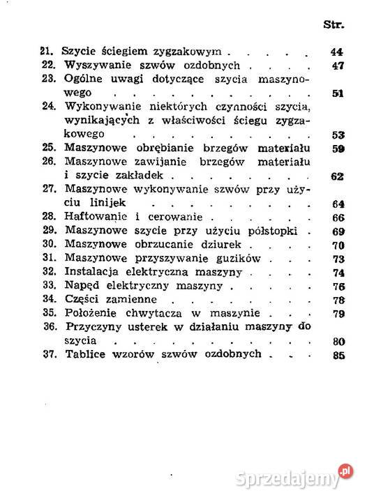 mszyna do szycia ŁUCZNIK 441 instrukcja obsługi sprzedam